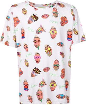 Amir Slama graphic-print cotton T-shirt - unisex - Cotton - GG - White