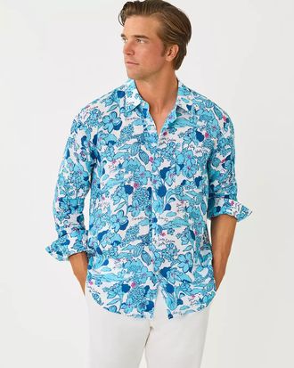 Lilly Pulitzer Mens Stuff Addison Button Down Shirt