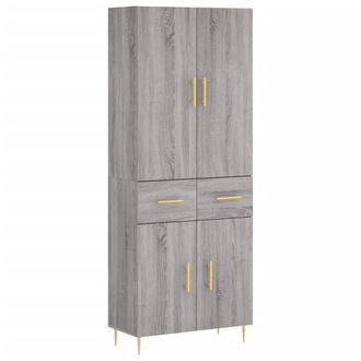 Berkfield Home Highboard Grey Sonoma 69.5x34x180 cm Engineered Wood