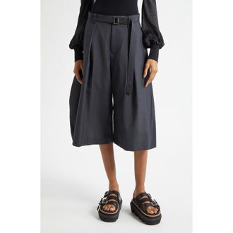 sacai Belted Culottes in Gray at Nordstrom, Size 2