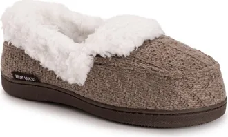 Muk Luks Anais Faux Fur Moccasin Slipper in Taupe at Nordstrom Rack, Size X-Large