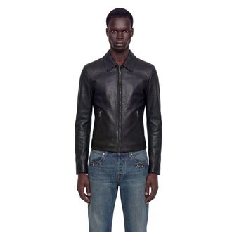 Gucci Washed Stretch Nappa Leather Jacket