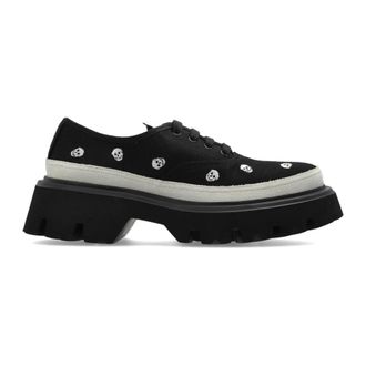 Alexander McQueen Schoenen, Heren, Zwart, 41 1/2 EU, Leer, Ollie Platform Sneakers