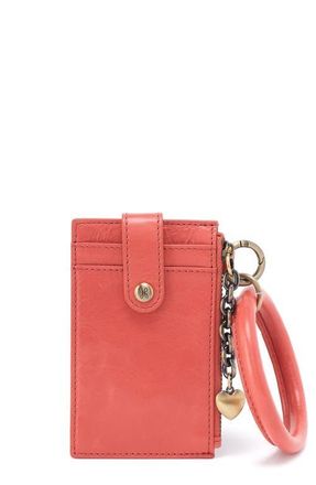 Hobo Ring Leather Wristlet Card Case in Pink Mirage at Nordstrom