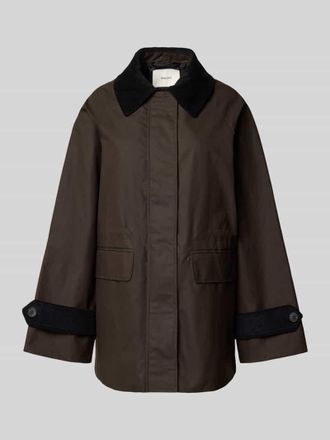 Selected Regular Fit Jacke aus gewachster reiner Baumwolle Modell WILMA in Dunkelbraun, Gr&ouml;&szlig;e 34