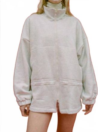 Gil Rodriguez Fleece City Jacket In Ash Grey