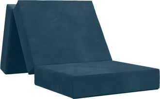 vidaXL Sof&aacute; Cama Plegable 75 X 63 X 45 Cm Azul Vidaxl