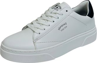 Generic Mens Faux Leather Casual Lace Up Comfy Trainers Walking Shoes Sneakers (White, UK Footwear Size System, Adult, Men, Numeric, Medium, 9.5)