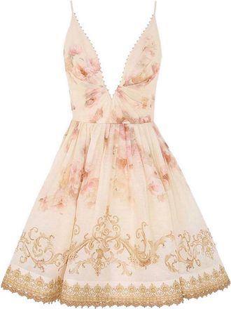 Zimmermann Hypnotic V-Neck Mini Dress