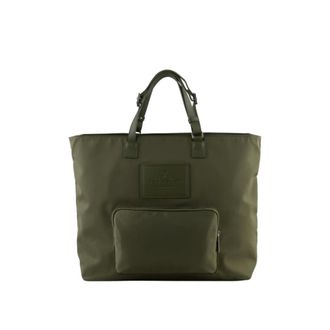 Pourchet Tassen, Dames, Groen, ONE Size, Leer, Escale Tote Bag