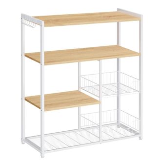 Vasagle Estanter&iacute;a de cocina de 35 x 80 x 95 cm de color nogal y blanco