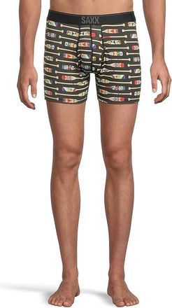 Saxx Underwear Quest Quick Dry Mesh Boxer Brief Fly Mens Underwear Oartiz/Black : 2XL, Mesh/Nylon/Polyester
