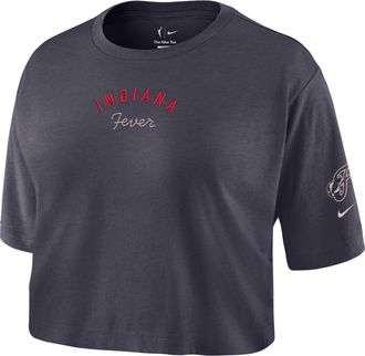 Nike Womens Indiana Fever Cropped T-Shirt in Grey | IR1510-015