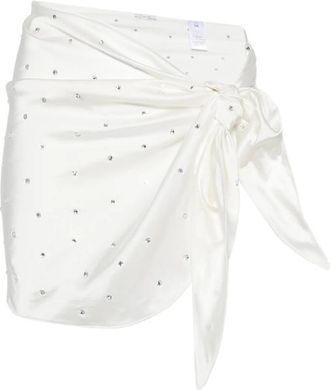 Os&eacute;ree Crystal-embellished Wrap-design Pareo