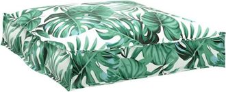 vidaXL Cuscino per seduta pallet Motivo a foglia 70 x 70 x 12 cm vidaXL