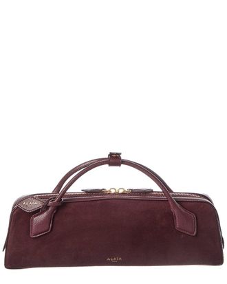 Alaia Ala&iuml;a Le Teckel Suede & Leather Clutch