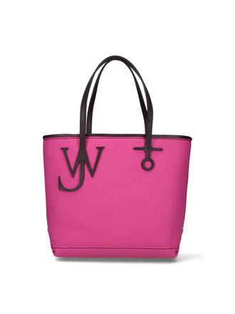 J.W.Anderson Pink Anchor Structured Canvas Logo Tote