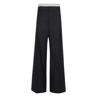 R&oacute;he Broeken, Dames, Grijs, XS, Leer, Boxer Gedetailleerde Broek