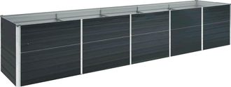 vidaXL Raised Garden Singer 400x80x77cm De Acero Galvanizado Antracita