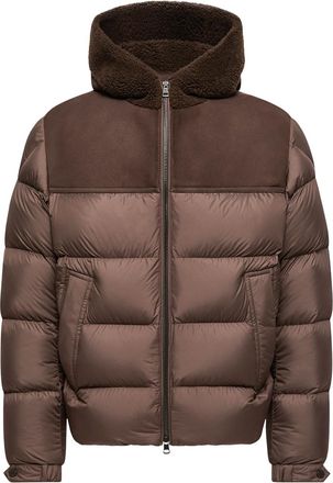 Moncler Moncler Jalmar Hooded Short Down Jacket, Men, Brown, Size: 1