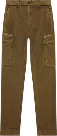 Diesel Groene militaire twill broek - Heren - Straight fit broeken - Groen - S - Katoen - Broeken