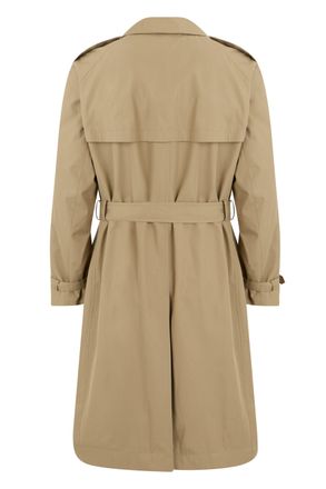 HUGO BOSS Double-Breasted Cotton Trench Coat - Beige