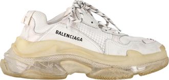 Balenciaga Pre-owned Womens Triple S Sneakers in White - Ecru - Size UK 6