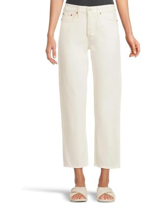 Levi's Premium Wedgie Cropped Jeans Women White Denim Straight Leg GBO3280
