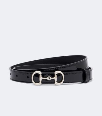 Gucci Horsebit patent leather belt