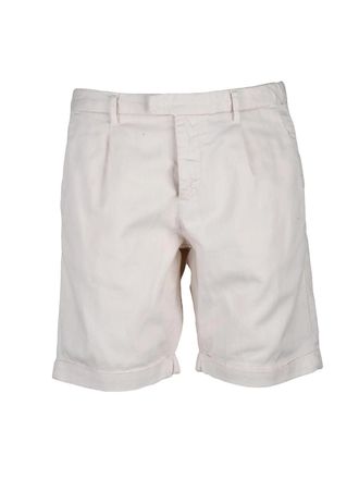 Giancarlo Abbigliamento White Cuffed Linen-Blend Shorts