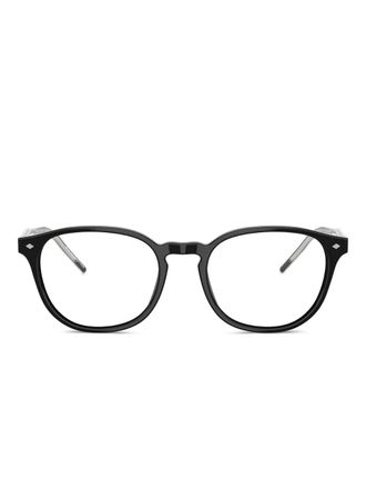 Giorgio Armani round glasses - women - Acetate - 53 - Black