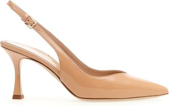 Ninalilou Slingback Pumps van Lakleer - Dames - Pumps - Beige - 37 1/2 EU - Leer - Schoenen