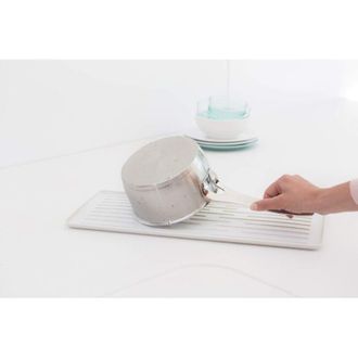 Brabantia Compact Sink Side Scolapiatti Compatto, Alluminio, Light Grey, 46.3 x 20 x 12.6 cm