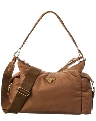 Prada Explore Large Re-Nylon & Leather Hobo Bag