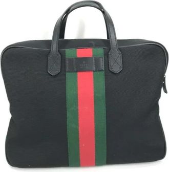 Gucci Pre-owned Leather gucci-bags - Dames - Vintage Handtas - Zwart - ONE Size - Vintage