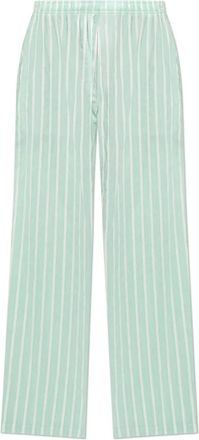 Balenciaga Broeken, Heren, Groen, L, Katoen, Wijde broek met gestreept patroon