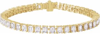Diamond2Deal 14k Gold 10 1/2 CTW Lab-Grown Diamond Line Bracelet 7