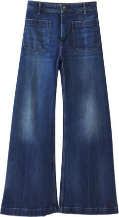 Polo Ralph Lauren Wijde Bootcut Jeans - Dames - Loose Fit Jeans - Blauw - W25 - Katoen - Jeans