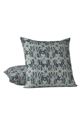 Coyuchi Cavallo Ikat Print Organic Cotton Pillow Cover in Gulf at Nordstrom