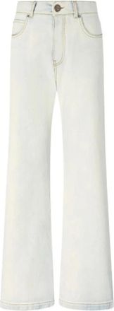 Pinko Wanda Wide Jeans - Dames - Loose Fit Jeans - Wit - W28 - Jeans