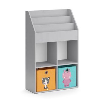 Vicco Estanter&iacute;a Infantil Luigi, Gris, 72 X 114.2 Cm Con 2 Cajas Plegables, Vicco