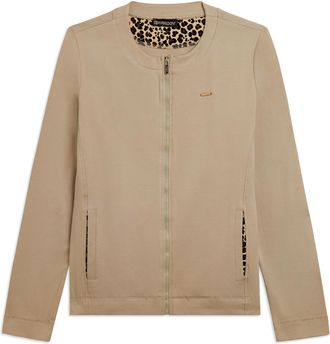 Freddy Felpa Zip Slim con Dettagli Animalier Interni