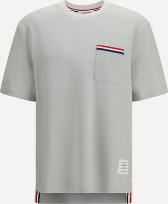 Thom Browne Short-sleeve cotton-linen T-shirt Male 1