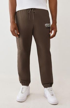 True Religion Cotton Ripstop Cargo Drawstring Joggers in Major Brown at Nordstrom Rack, Size Small