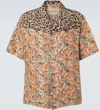 Valentino Printed silk bowling shirt