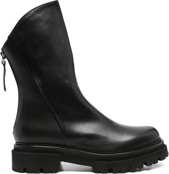 Thea Mika Laarzen met ritsdetail - Zwart