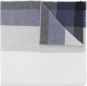 Brunello Cucinelli Wollen Kasjmier Sjaal - Heren - Wintersjaals - Grijs - ONE Size - Wol - Accessoires