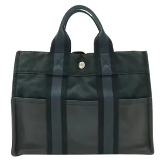 Herm&egrave;s Pre-owned Borsa Tote PM in Tela e Pelle - - Pre-owned - Donna - Blu - ONE SIZE