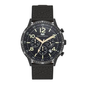 Rhodenwald & Söhne Mens Male Nylon Watch 43,8 mm - Black Stainless Steel (archived) - One Size