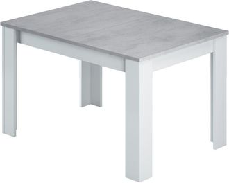 For&eacute;s Mesa Comedor Extensible Kendra Blanco Y Cemento